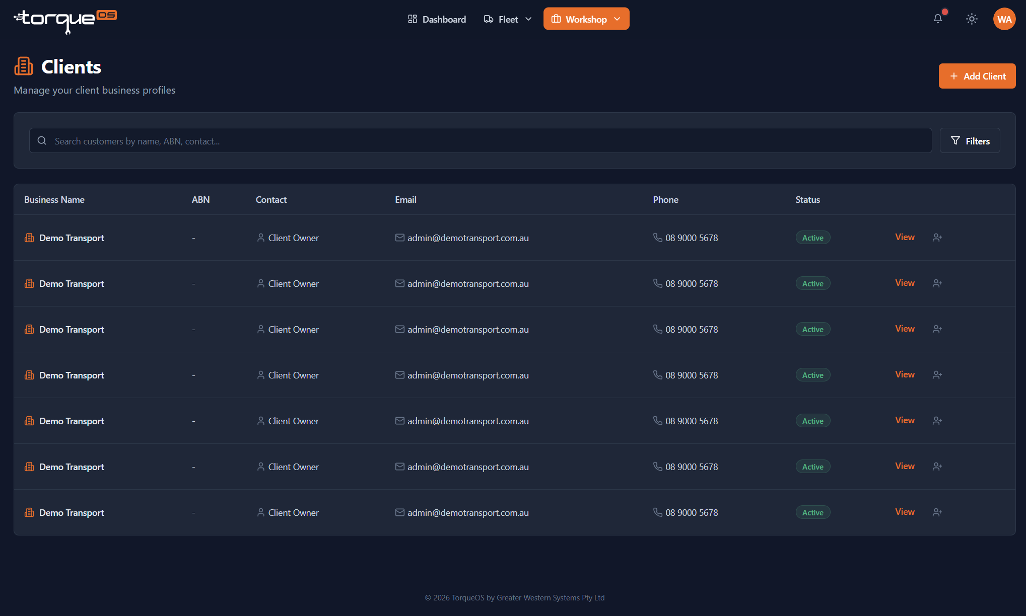 Workshop Integration