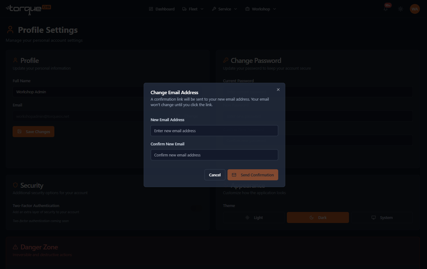 Editing name and phone in profile settings