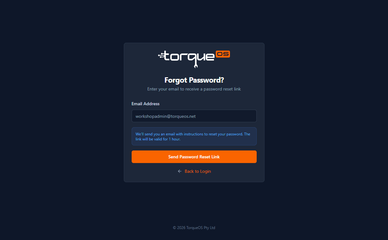 The forgot-password form